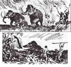 как древние люди охотились на мамонтов