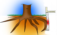 могут ли корни деревьев повредить фундамент